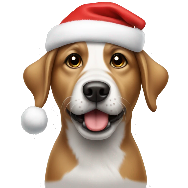 Dog with Santa hat emoji