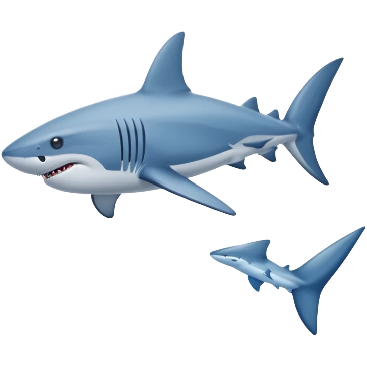 Requin avec des chaussures nike bleue  emoji