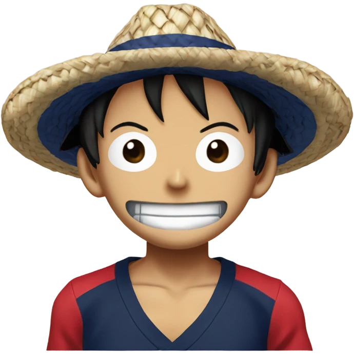 Straw hat Luffy from one piece wearing Houston Texans jersey emoji