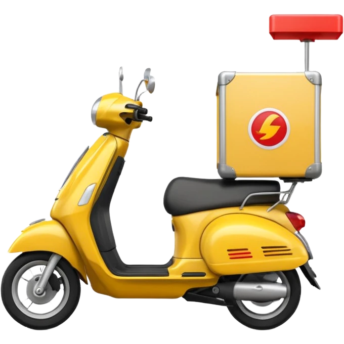 an animated emoji of a food delivery scooter whizzing past fast emoji