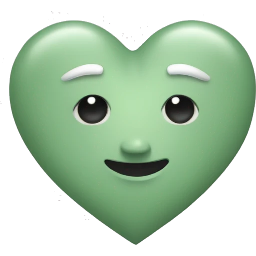 sage green heart emoji