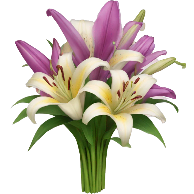 Lily flower bouquet  emoji