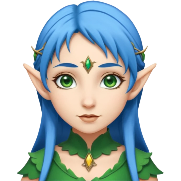 elf woman with blue hair emoji