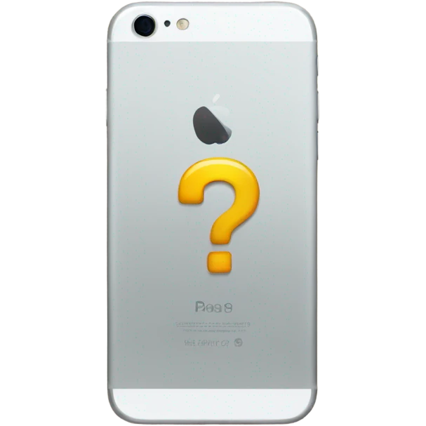 iphone with a question mark emoji