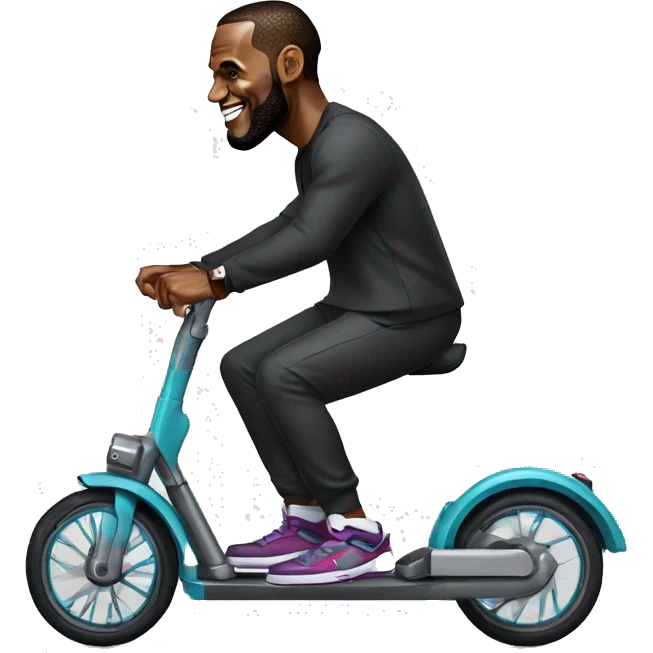 lebron James sur une trottinette  emoji