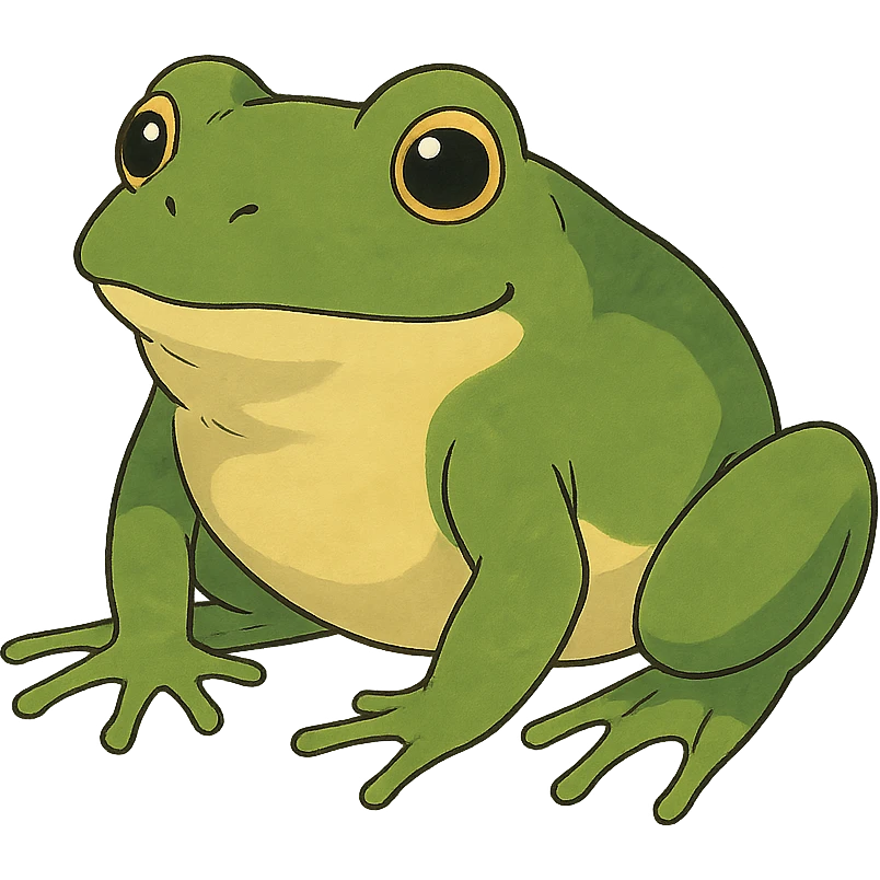 frog in ghibli style emoji