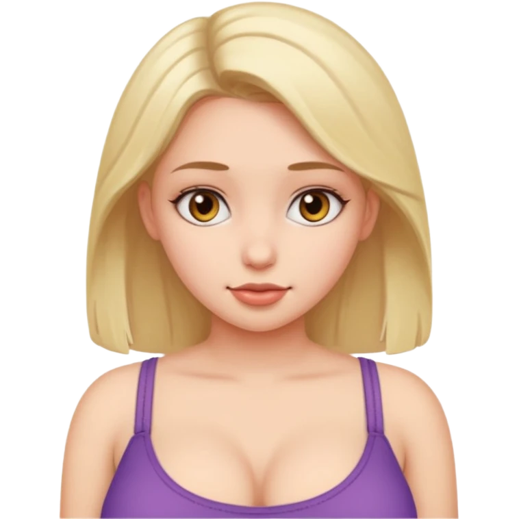  teen not wearing any clothing with big boobs  emoji