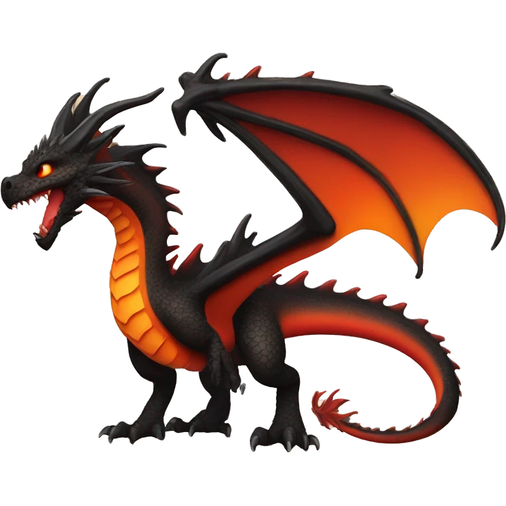  Legendary Cool Edgy Brown-Black-Red-Orange-gradient Volcano Dragon emoji