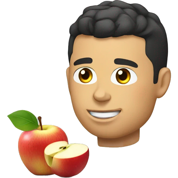 Ronaldo qui mange une pomme emoji