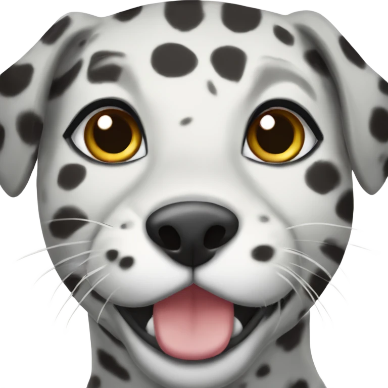 black and white female catahoulla leopard emoji
