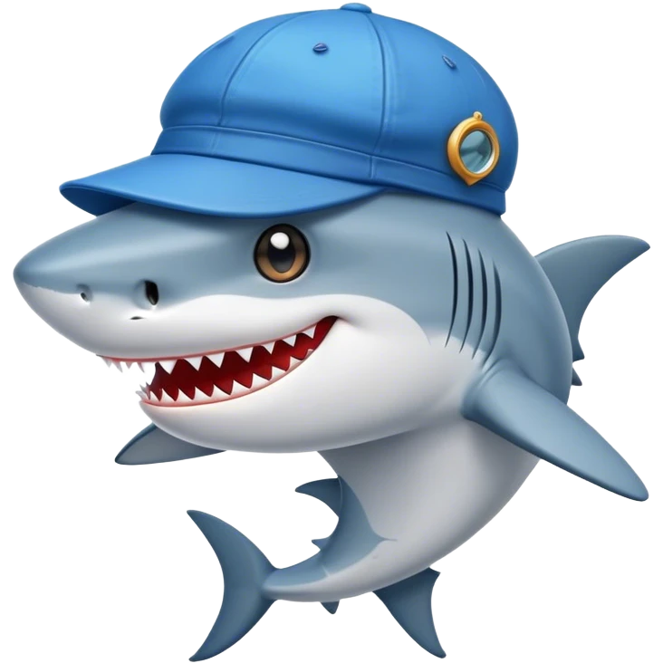 Shark with casquette  emoji