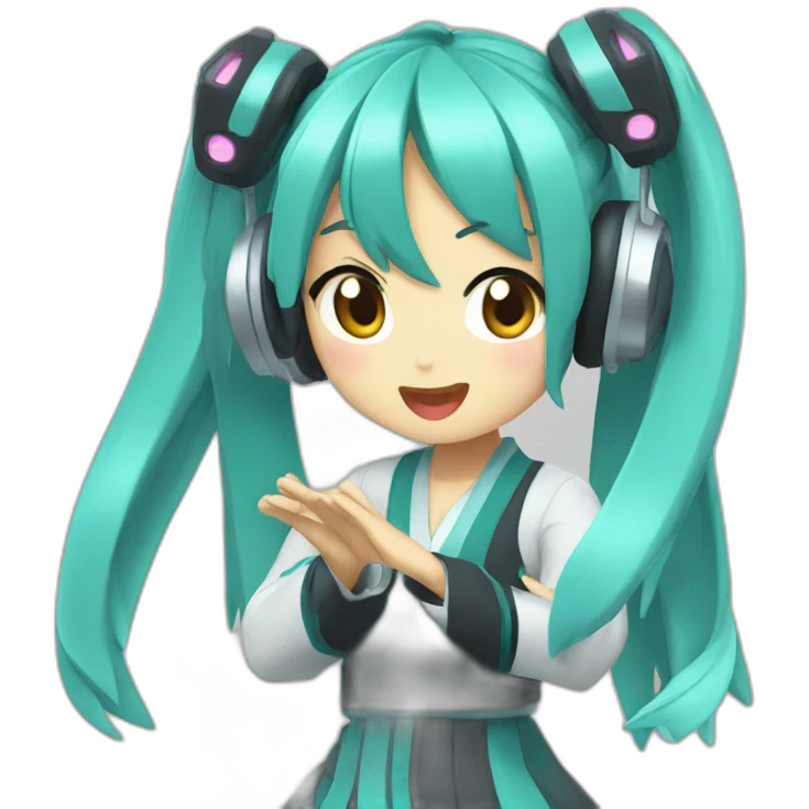 A miku singing emoji