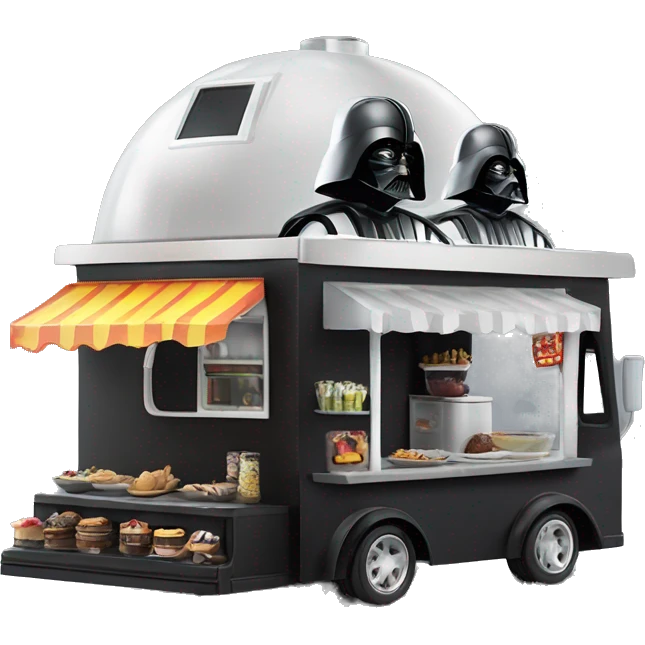 Realistic Darth Vader’s plastic dream house built food truck  emoji