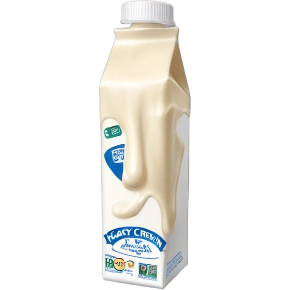 Heavy cream in carton  emoji