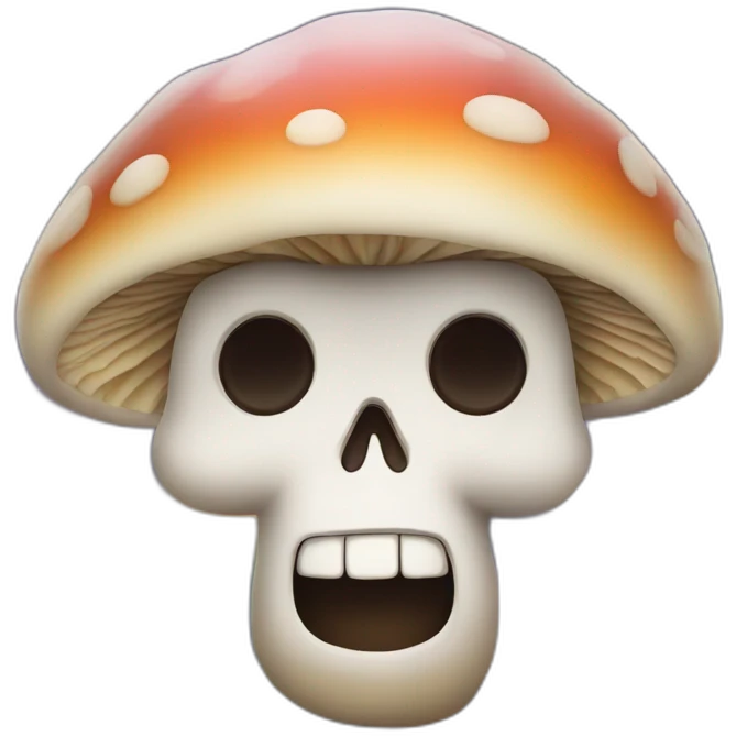 Mushroom psychodelic face  emoji