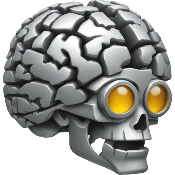 Metal brain icon emoji
