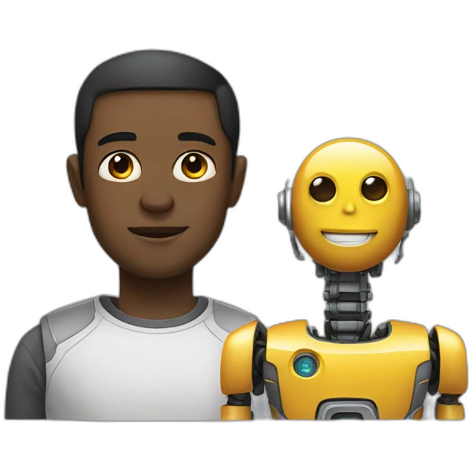 Half man and half robot emoji