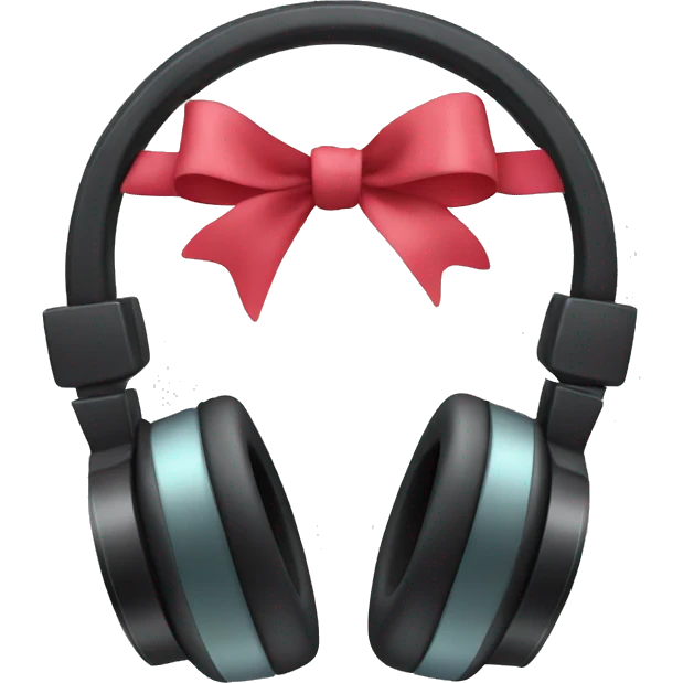 Headphones with bows emoji