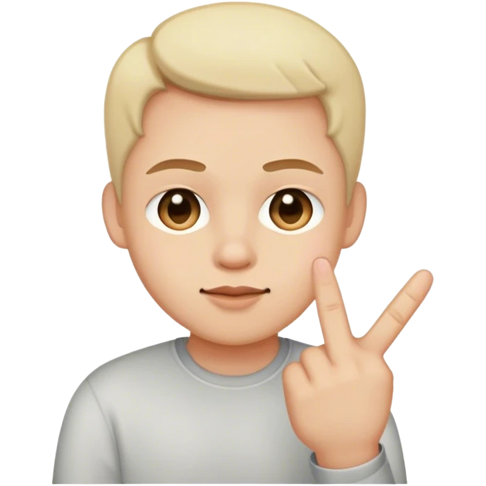 blushing face with middle finger emoji