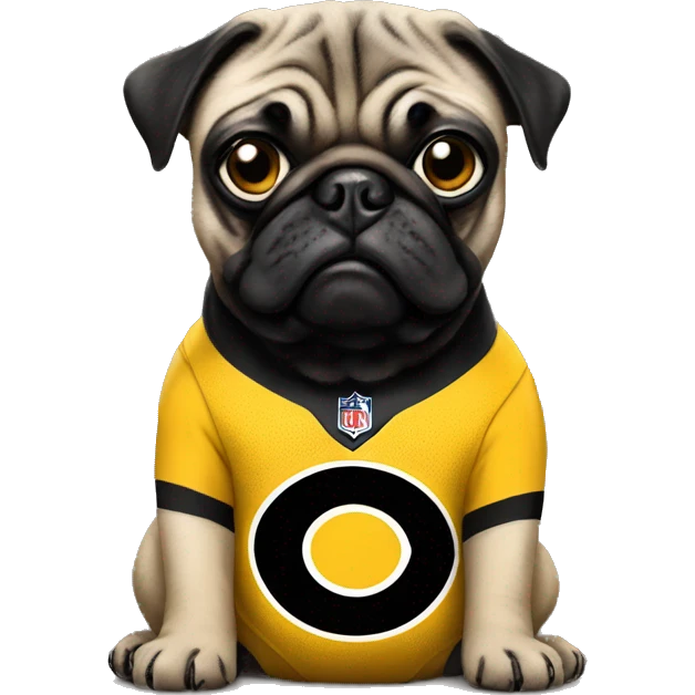 Pittsburgh Steelers pug emoji