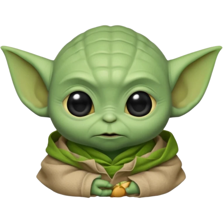 Cute Baby Yoda head emoji