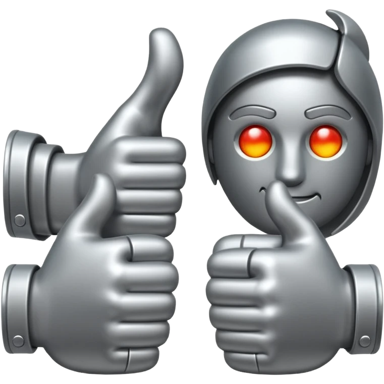 combined thumbs up and thumbs down emoji