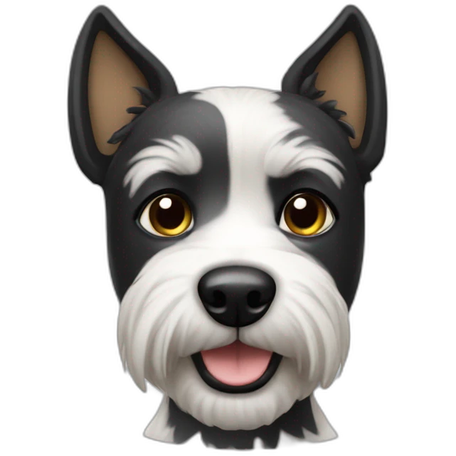 Oreo colored terrier dog emoji