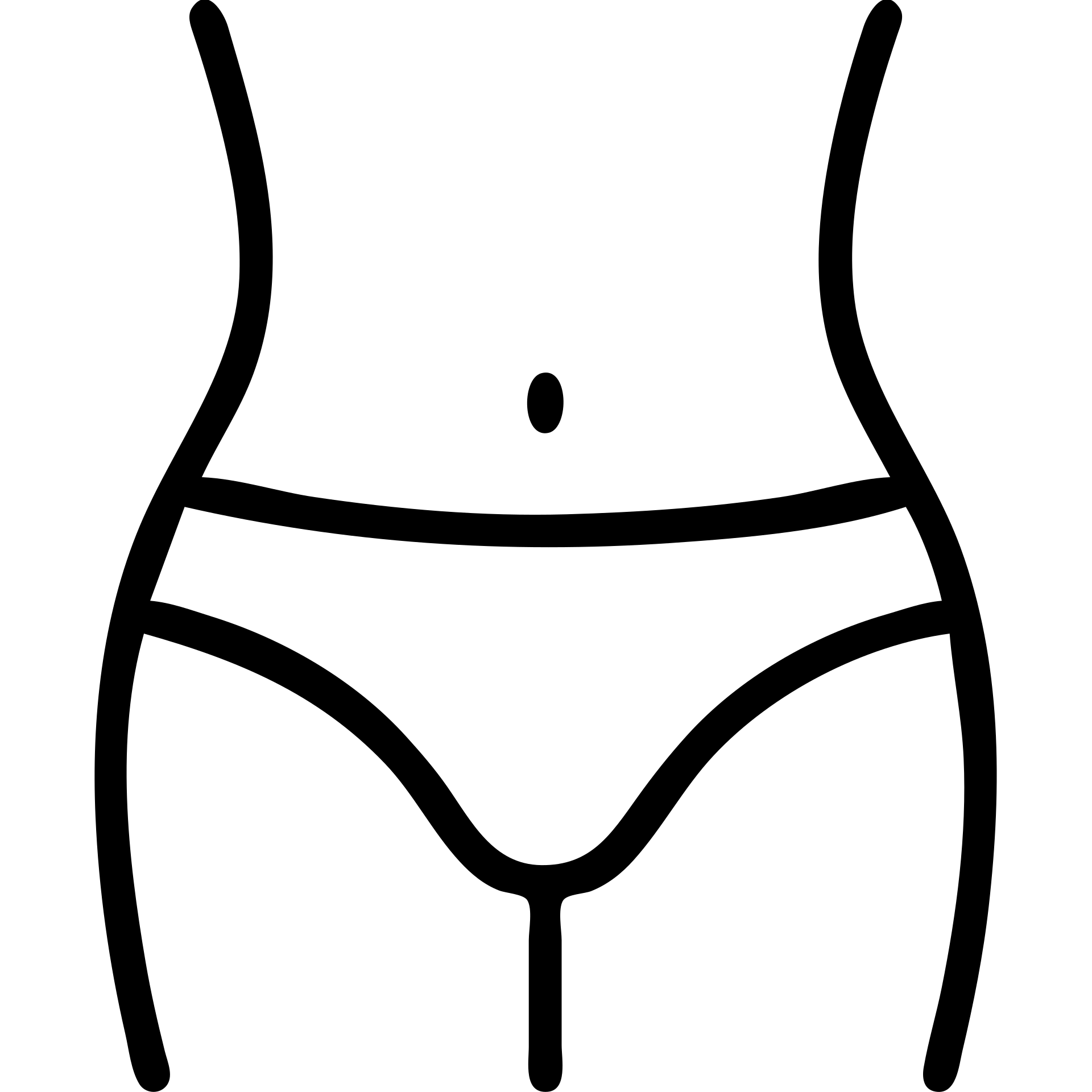 outlined icon of a female belly, no fill, clean lines emoji
