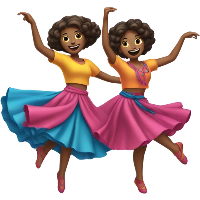 Three girls dancing  emoji