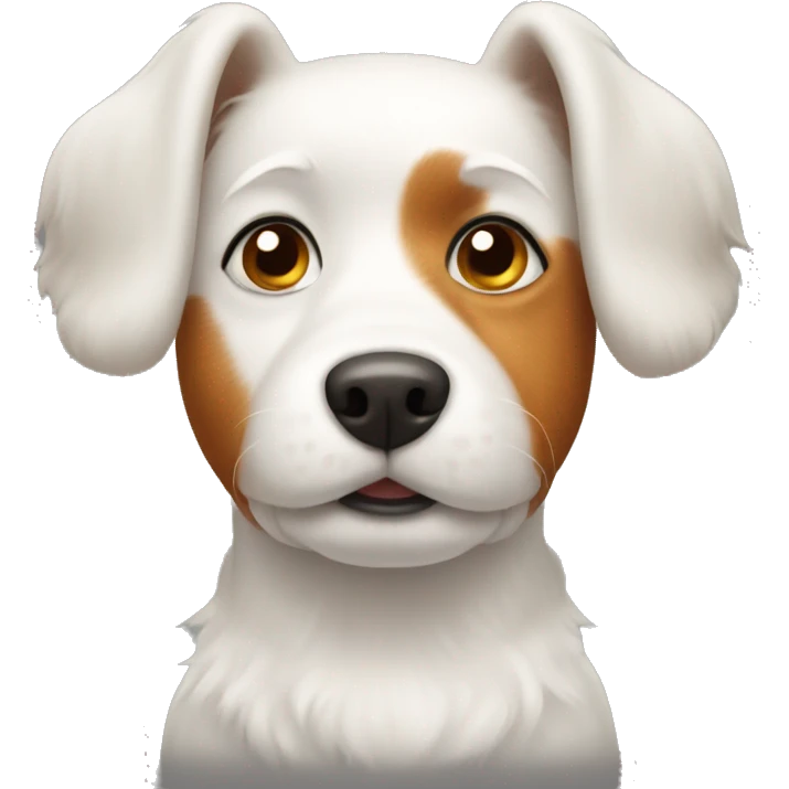 White dog with ginger hair emoji