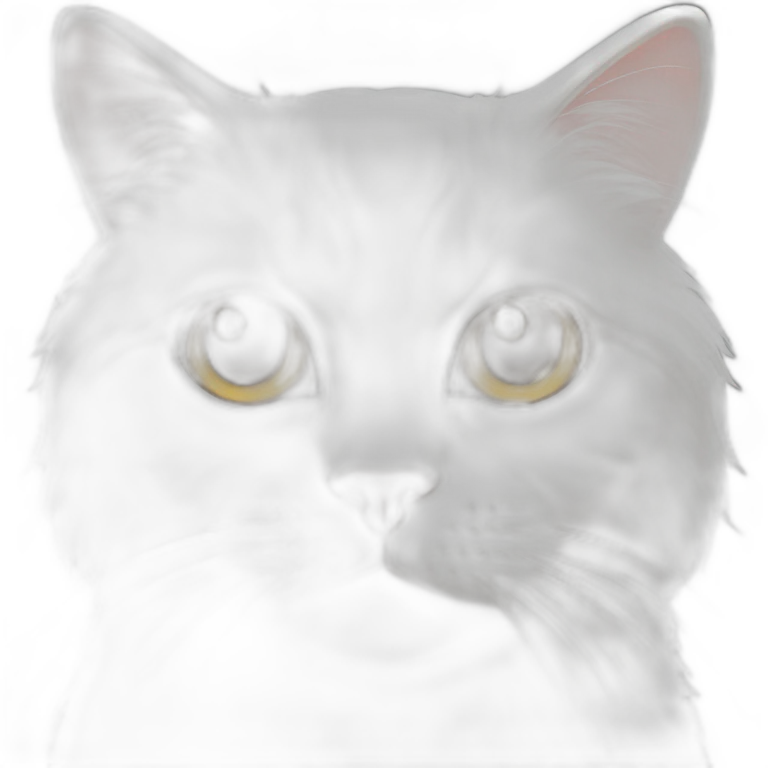 persian white cat head emoji