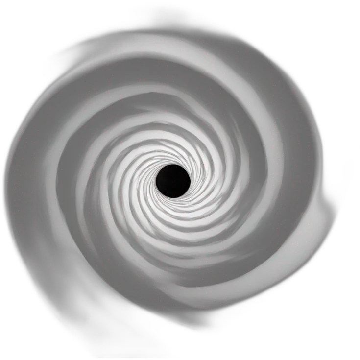 white 3d spiral in black hole emoji