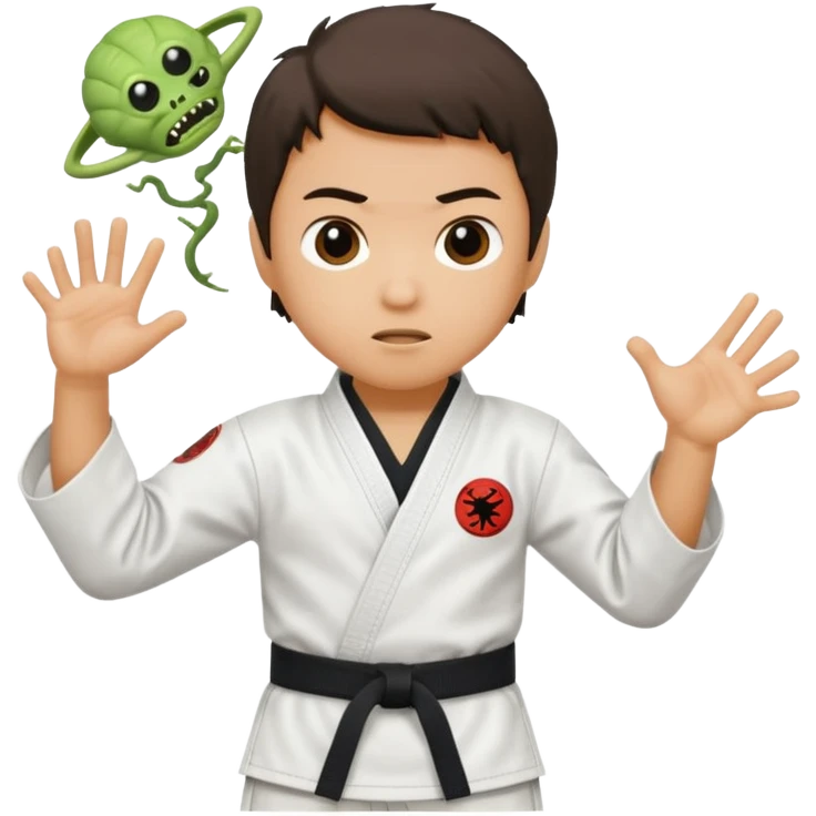 karate kid, aliens emoji