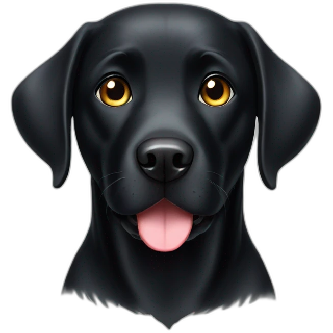 black labrador love eyes emoji