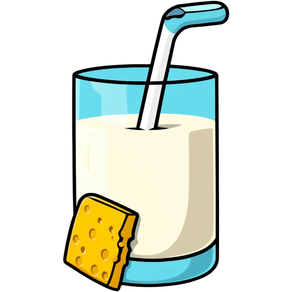 milk and cheese emoji