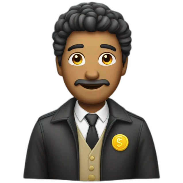 The man who counts money emoji