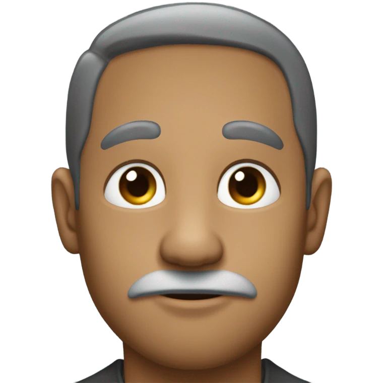 Coelho cinza escuro gordinho, peludo e de olhos pretos emoji