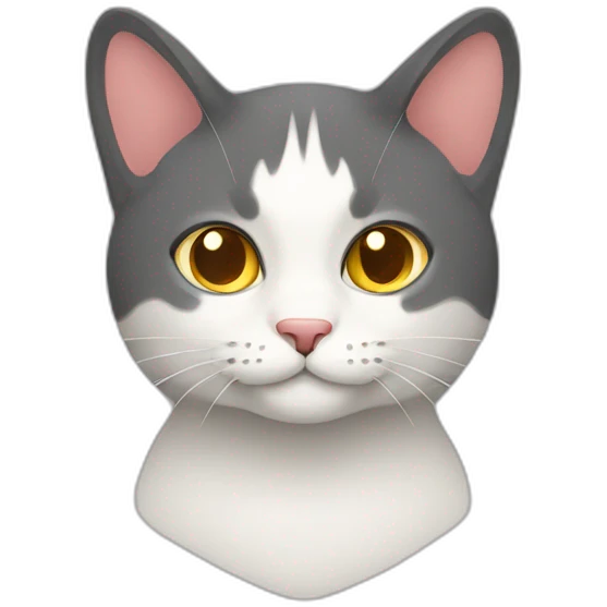 knowledgeable and caring cat in minimalist style emoji