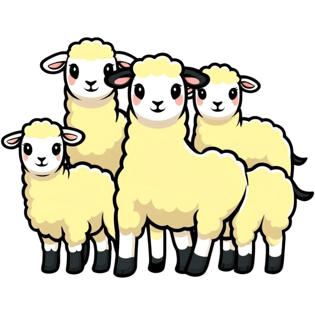 group of lambs emoji