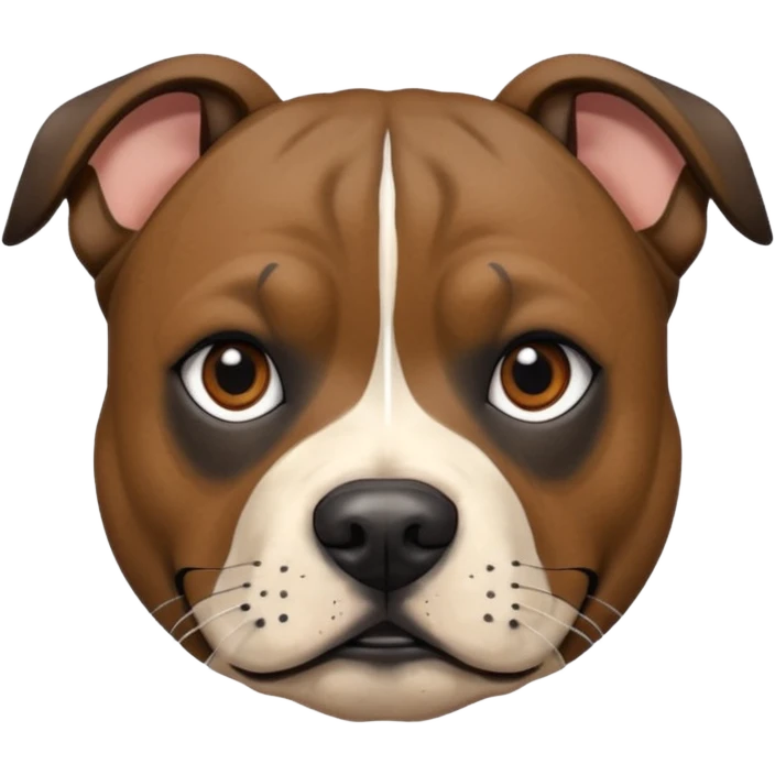 brindle staffordshire bull terrier head & shoulders emoji