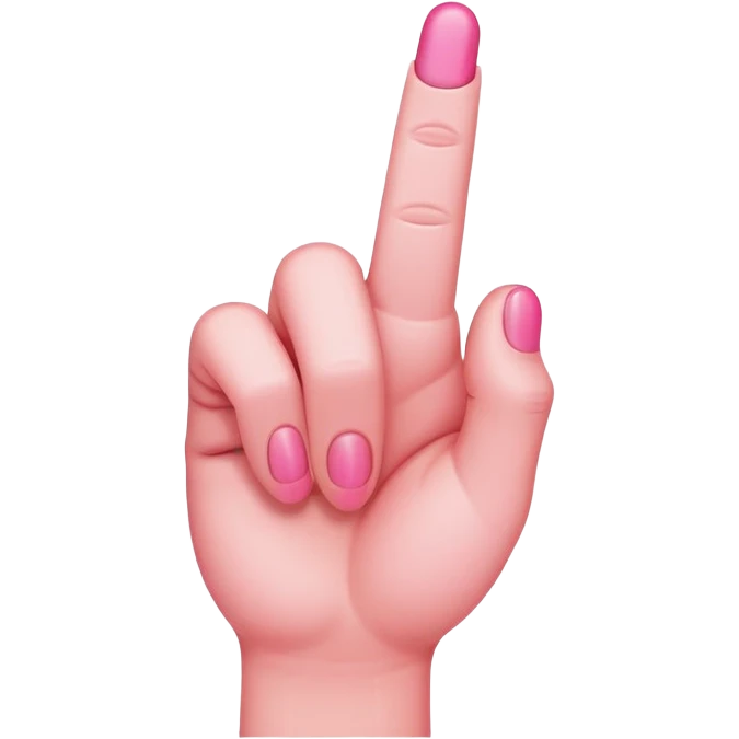 Pink middle finger  emoji