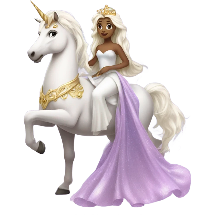 Princess riding a unicorn  emoji