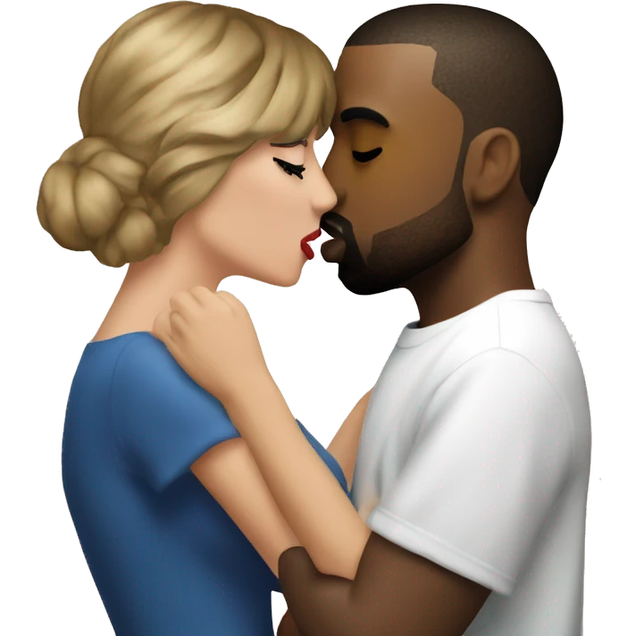 Kanye west kissing taylor swift emoji