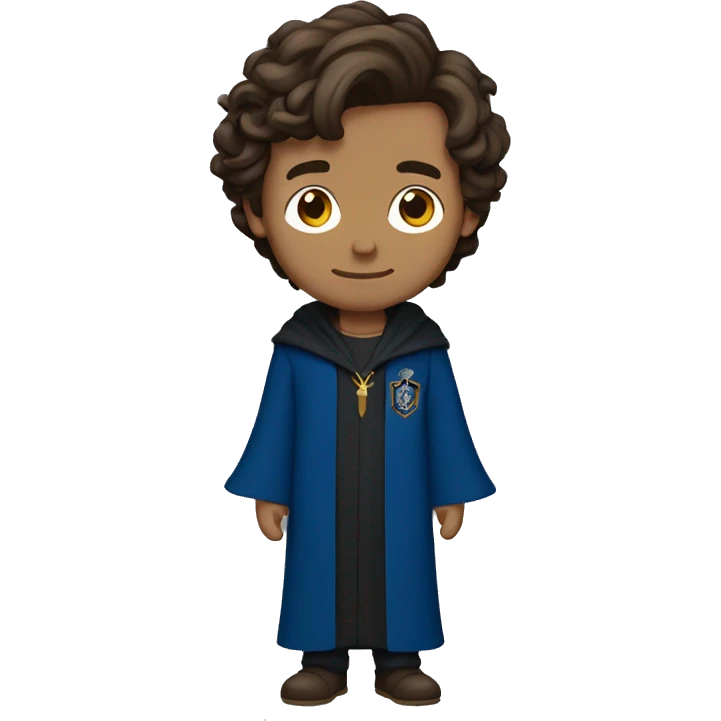 brown haired man wearing a Ravenclaw robe emoji