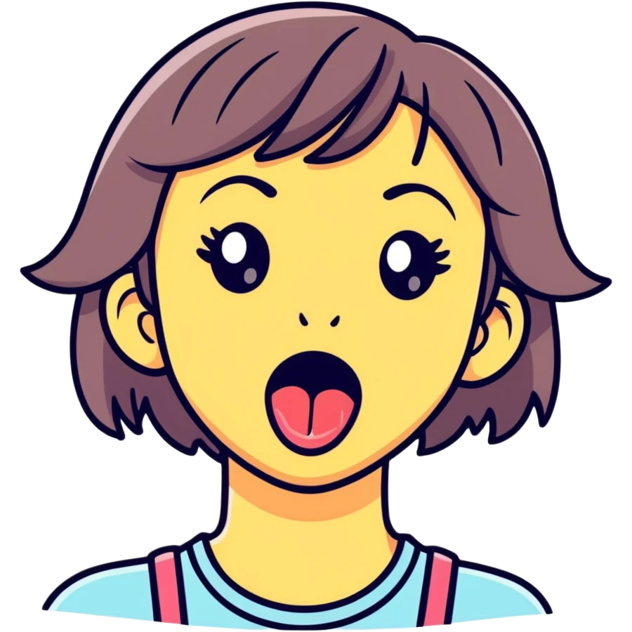 Choking girl emoji x eyes tounge out  emoji