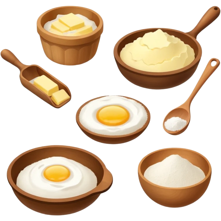 baking ingredients before preparation emoji