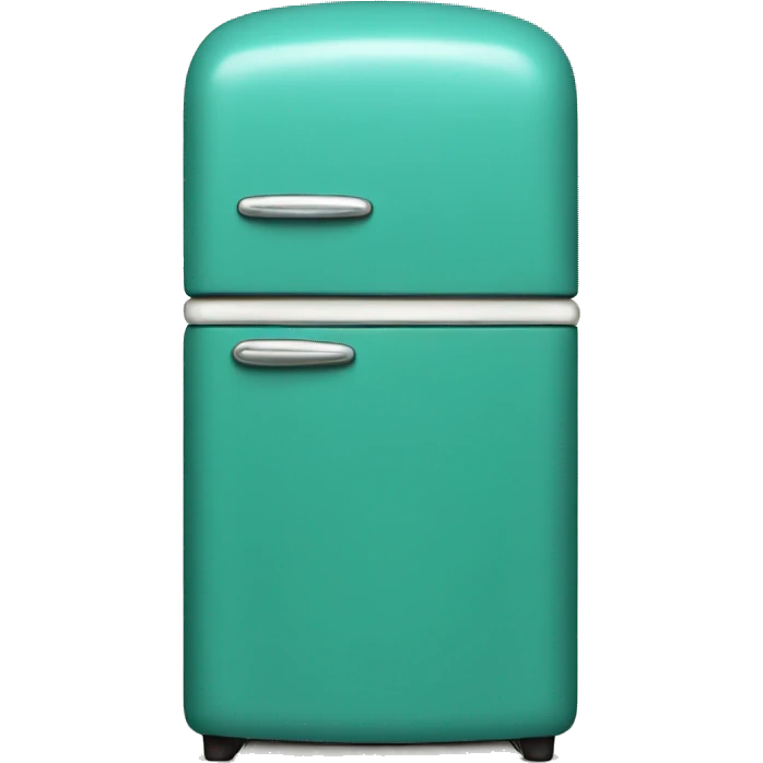 Realistic teal vintage fridge  emoji