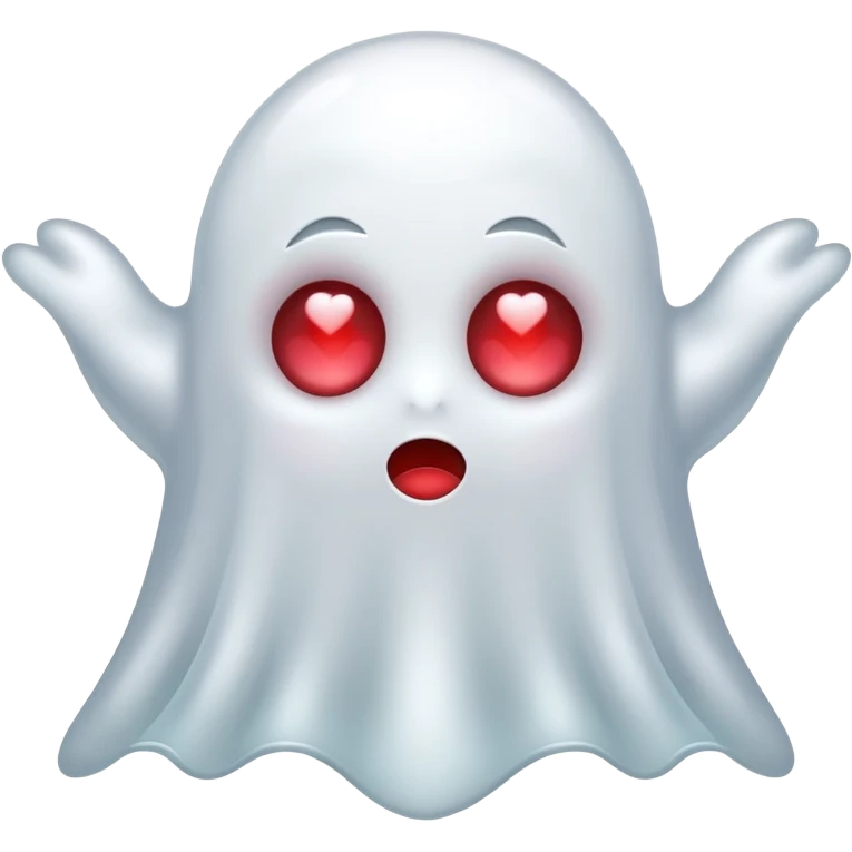 ghost with hearts eyes  emoji