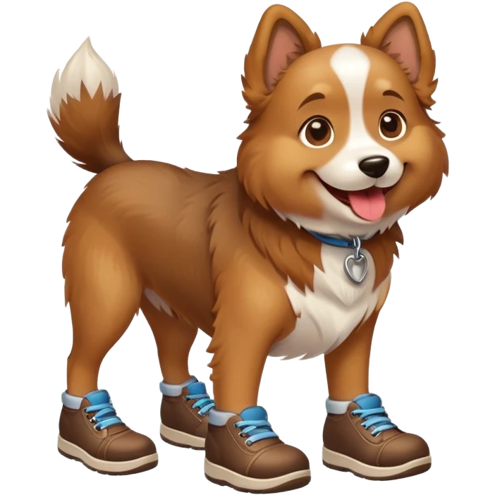 dog wearing shoes emoji