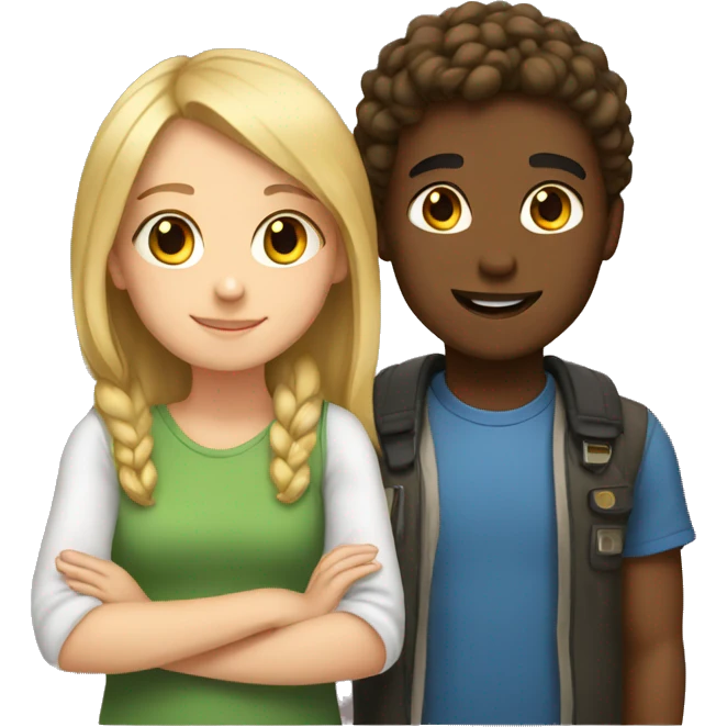 Girls and boy emoji